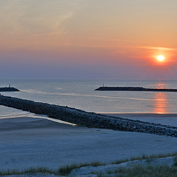 Sonnenuntergang an der Nordsee, Hvide Sande, Dänemark