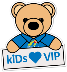 Esmark KidsVIP Logo med bamsen