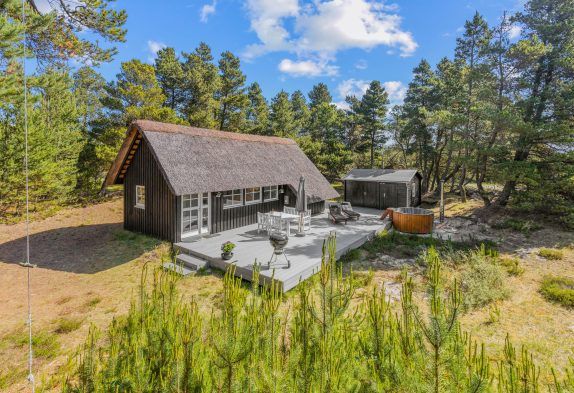 Hyggeligt sommerhus med vildmarksbad i Blåvand