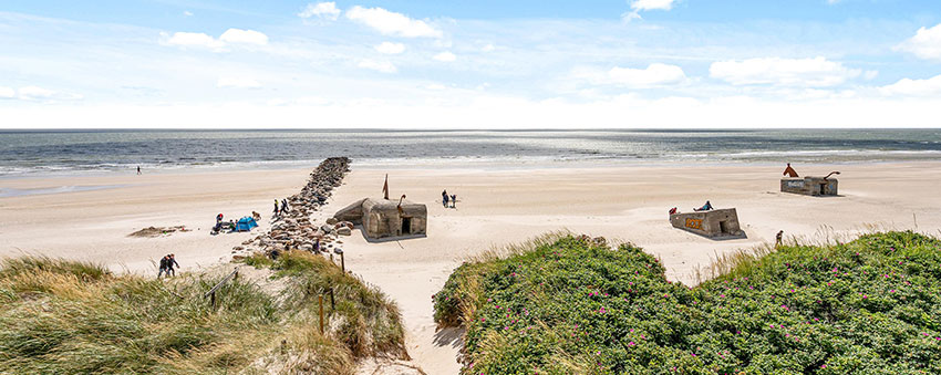 Maultierbunker am Strand in Blåvand (Dänemark)