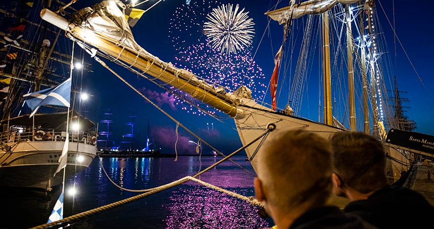Feuerwerk Tall Ships Races in Esbjerg