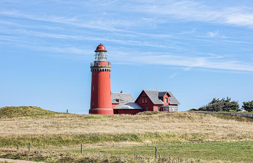 Leuchtturm Bovbjerg Fyr an der Nordsee in Dänemark