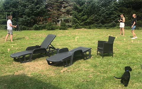 Udendørs lege sommerhusferie i blåvand