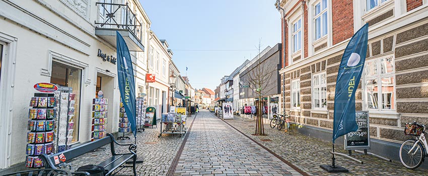 Einkaufsstrasse im dänischen Varde